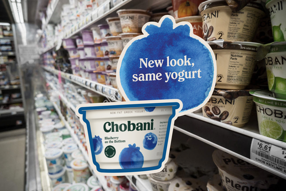 Chobani品牌形象升级的意义，产品货架陈列设计