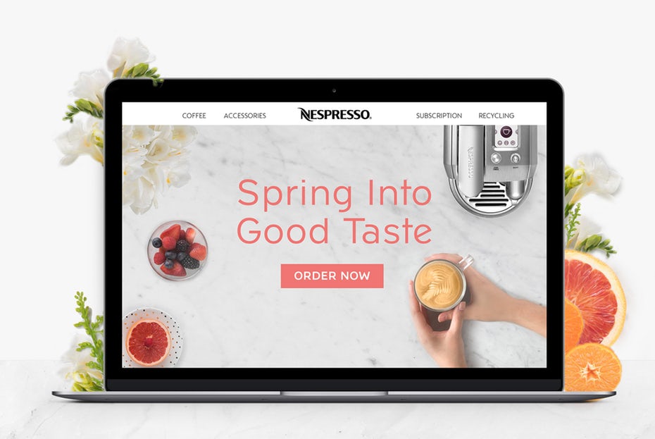 nespresso spring campaign landing page