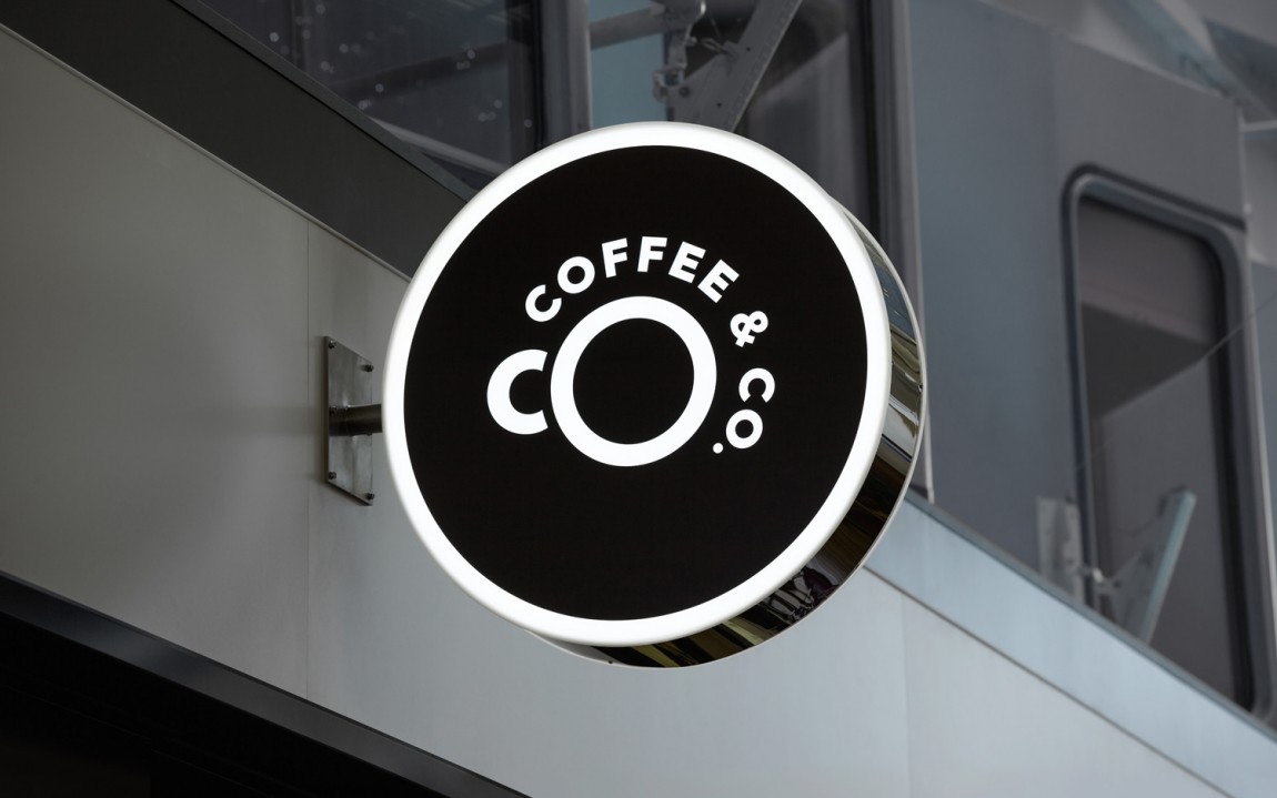  Coffee & Co.創意品牌logo設計：招牌設計