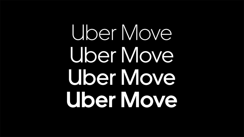 Uber品牌VI设计， 字体设计