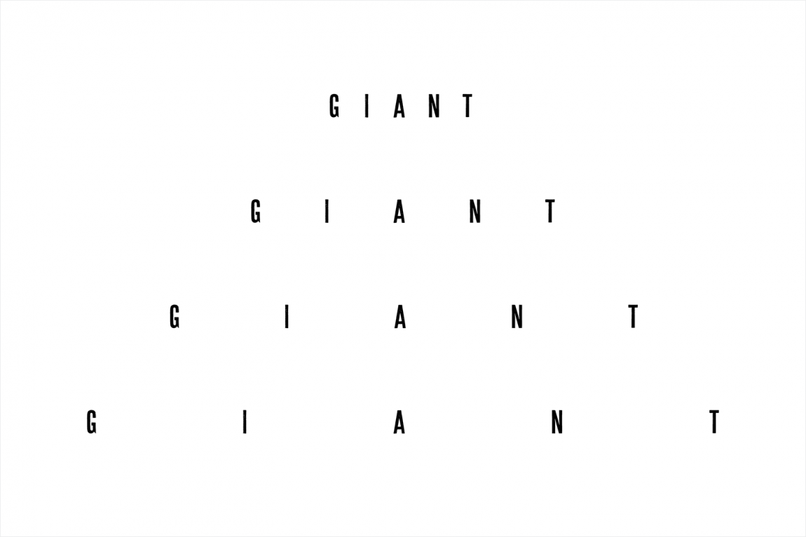 Giant概念餐厅品牌设计， 字体设计