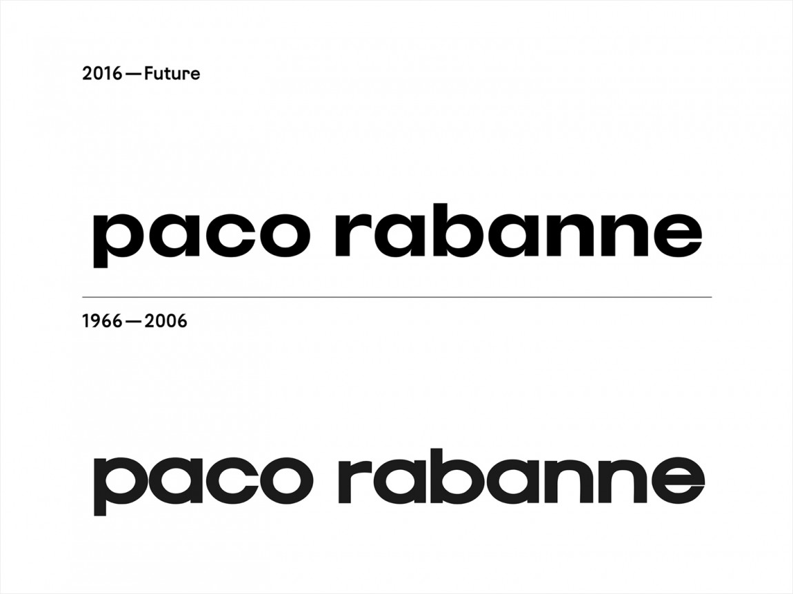 法国时尚品牌Paco Rabanne企业形象设计策划， 新旧字体设计对比
