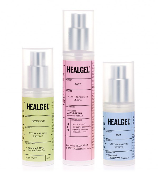 HealGel皮肤护理产品包装设计，医疗科技与护肤的统一