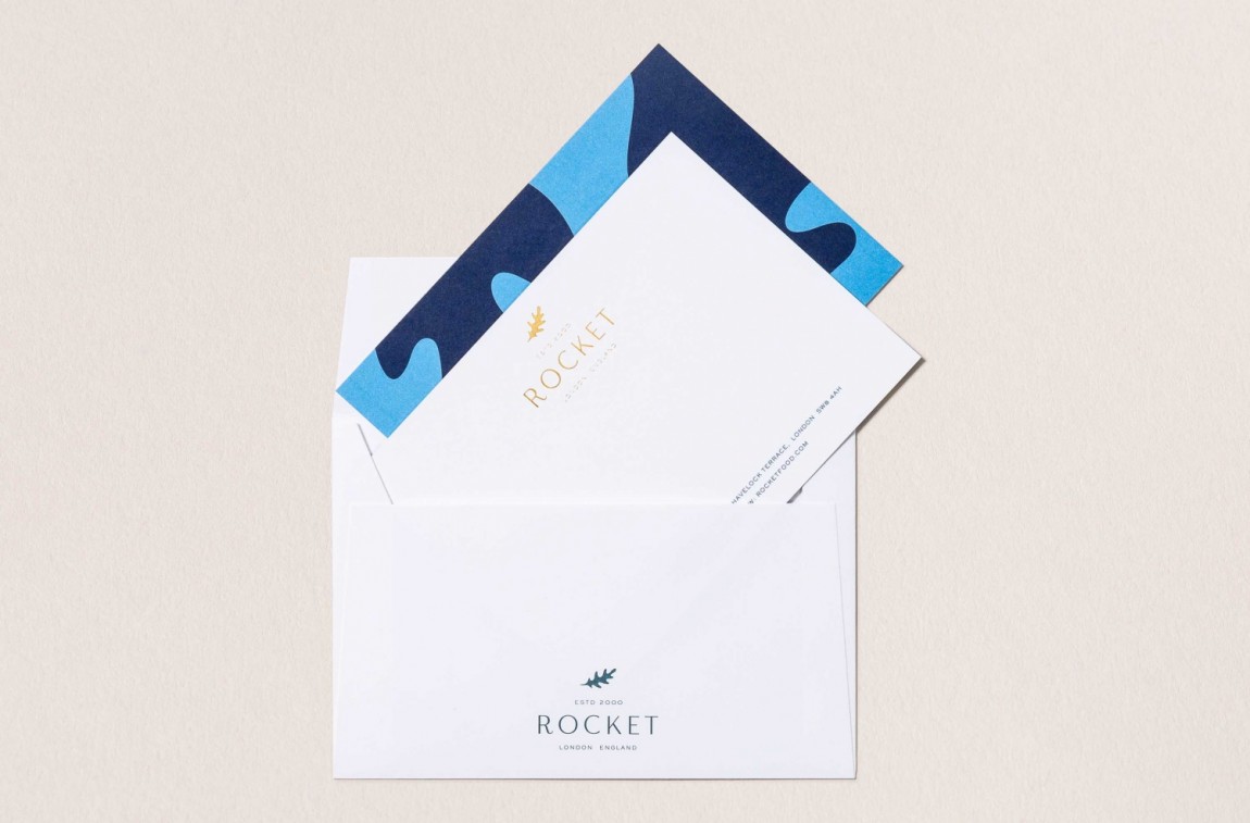 Rocket小型餐饮公司vis品牌设计全案，信封设计