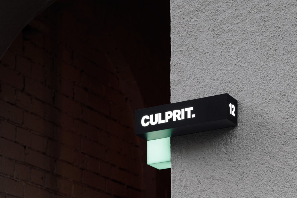 Culprit酒吧西餐厅品牌形象设计（VI设计），导视设计