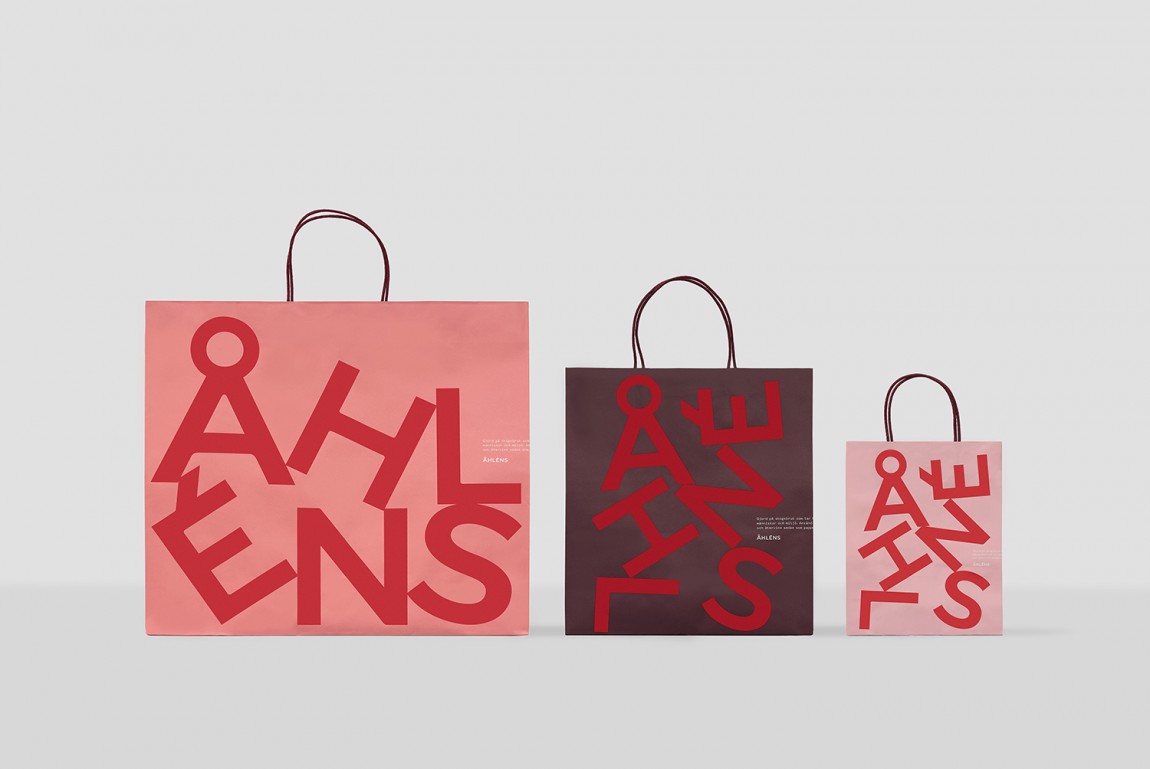 Åhléns零售连锁企业品牌形象设计，手提袋
