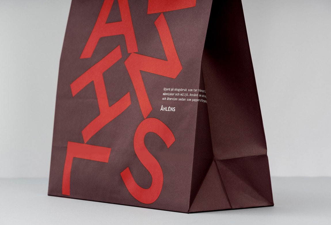 Åhléns零售连锁企业品牌形象设计， 文字图案设计