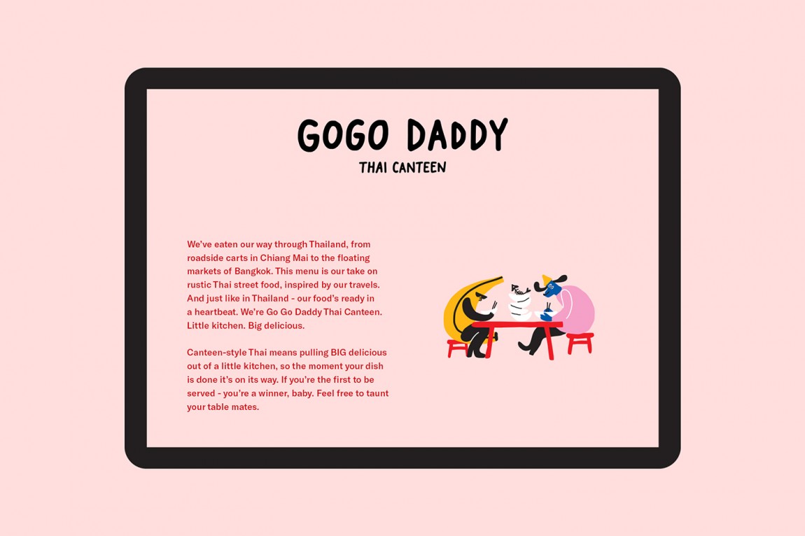 泰国餐饮GoGo Daddy餐厅VI设计，网站设计