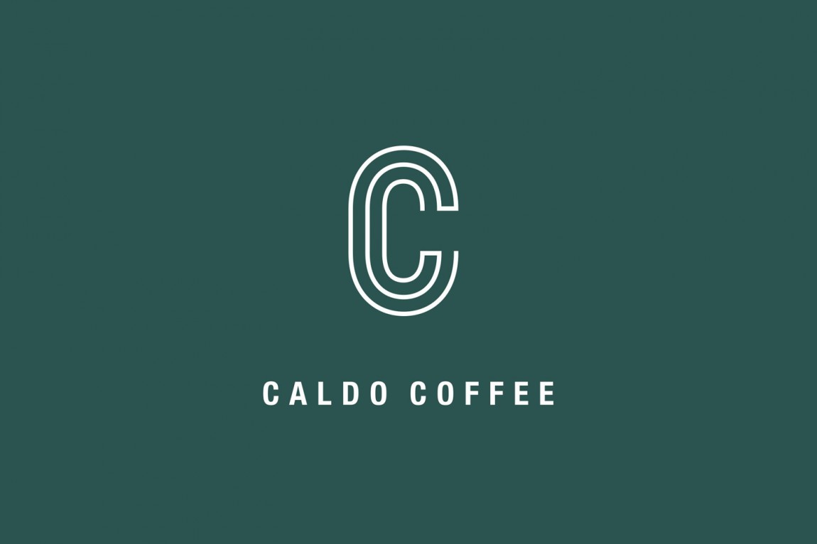 轻食咖啡馆Caldo连锁品牌标志logo设计，字体设计