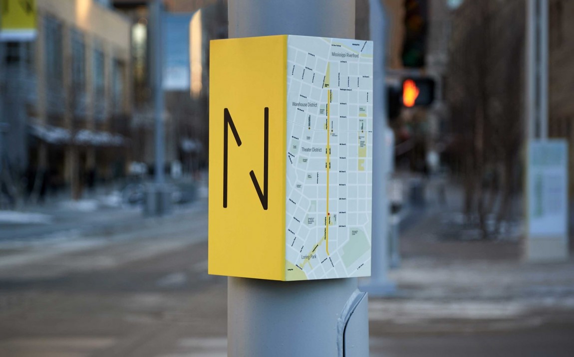 Nicollet商业街视觉形象VI，环境导视设计系统设计