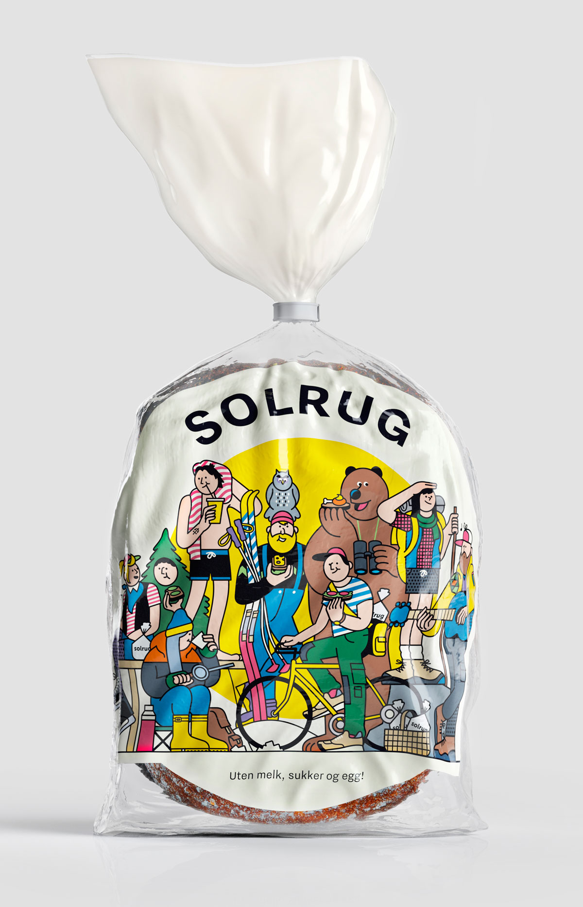 Package design for Solrug by Bielke & Yang, Norway, featuring illustration by Rami Niemi, Finland