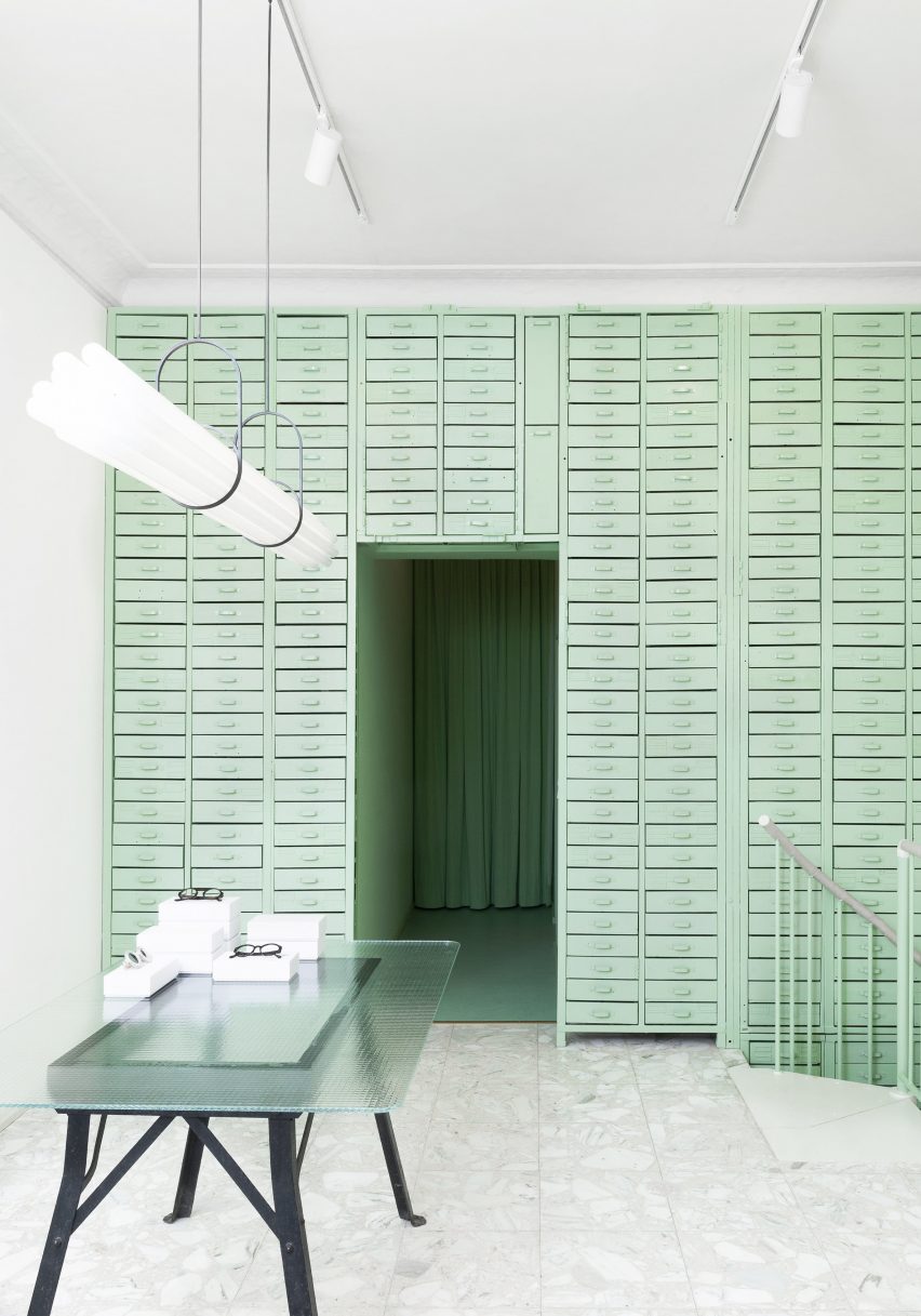 Lunettes Selection shop in Berlin designed by Oskar Kohnen Studio