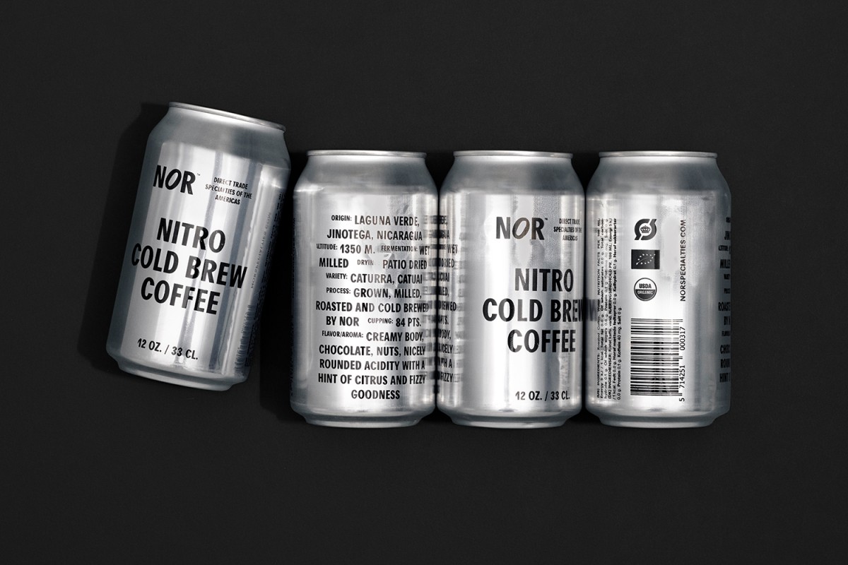  logo , branding and packaging designed by Danish studio Re-public for coffee and cocoa specialists NOR