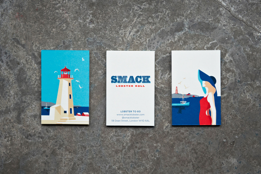 Smack外賣熟食店品牌定位與vi企業形象設計，卡片設計