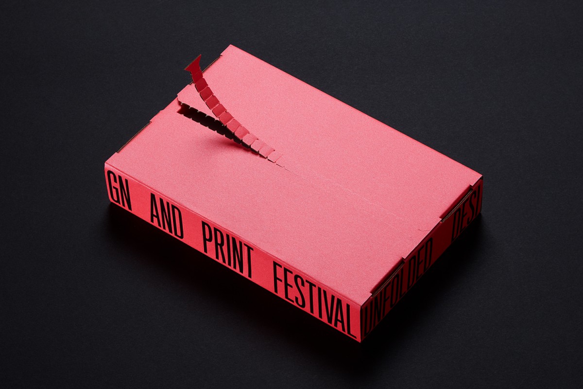 Packaging design and brand communications by Commission for design and print festival Unfolded at The Gmund Paper Factory