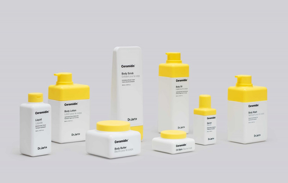 Packaging and graphic identity by Pentagram partner Paula Scher for specialist skincare brand Dr Jart+