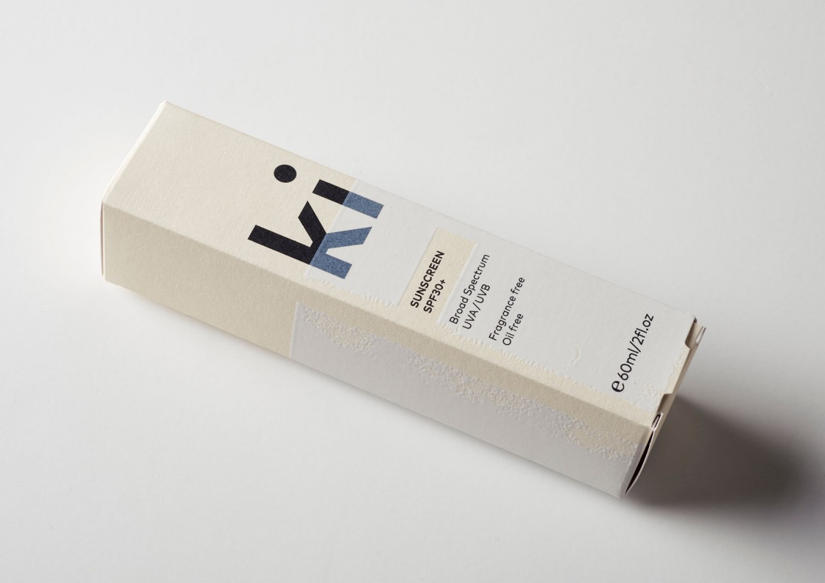 Ki防晒霜包装盒的设计，包装纸盒设计