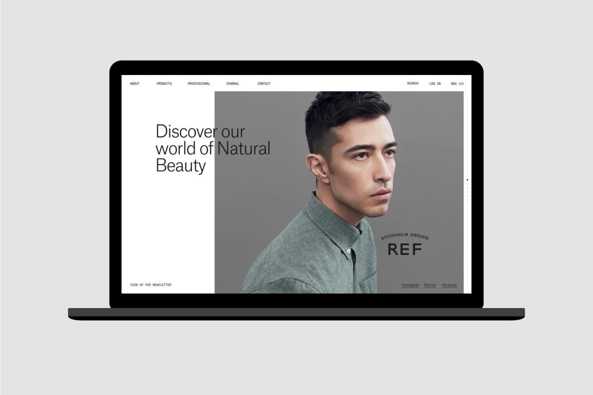 高品质有机REF瑞典护发品牌形象塑造，日用品包装设计，网站设计