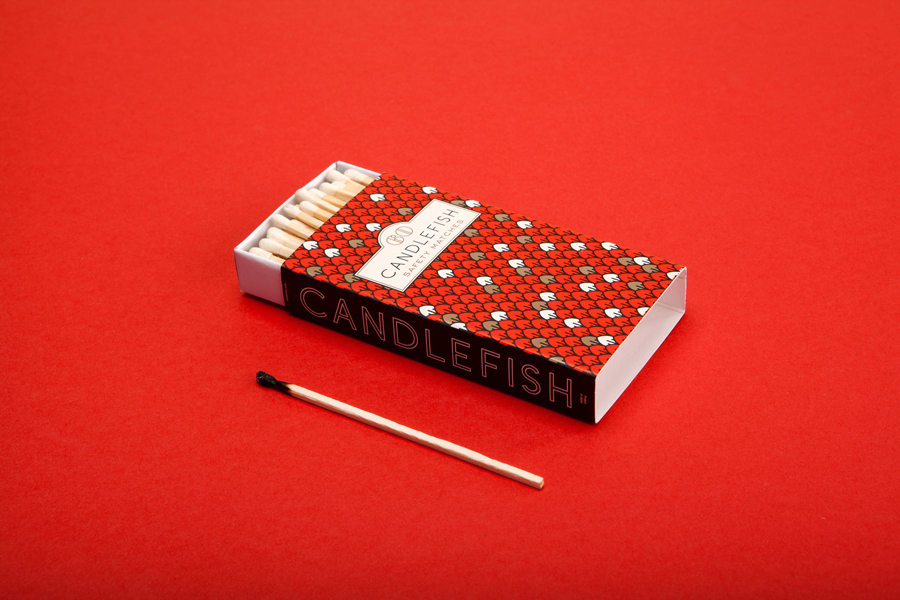 Candlefish連鎖精品店品牌形象設計，火柴盒設計