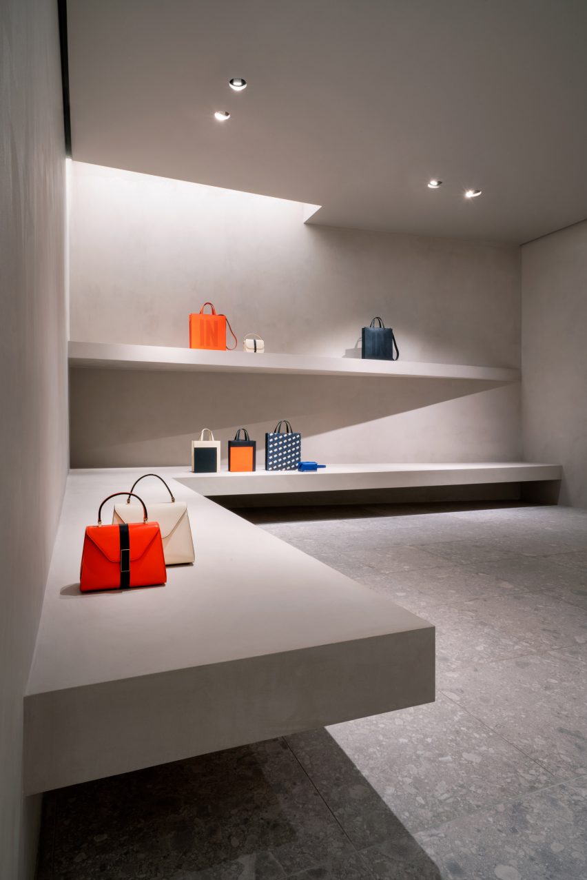 Valextra store in Milan designed by John Pawson