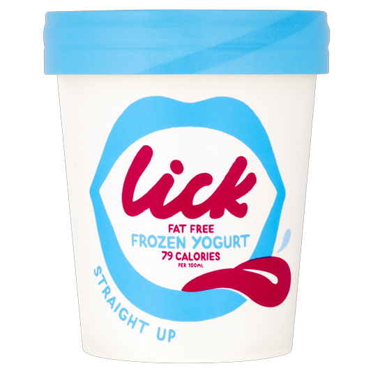 Lick冷冻酸奶品牌logo设计，有趣并引人注目