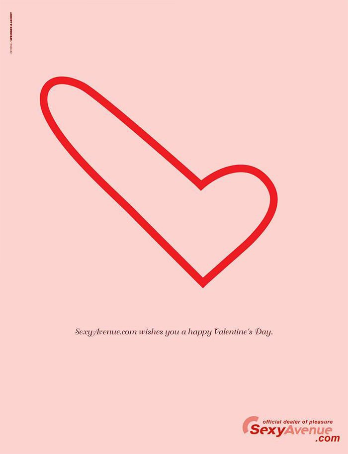 杭州广告设计公司推荐：26个情人节广告设计欣赏