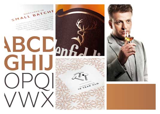 格兰菲迪威士忌雄鹿标志设计和创意品牌包装设计分析