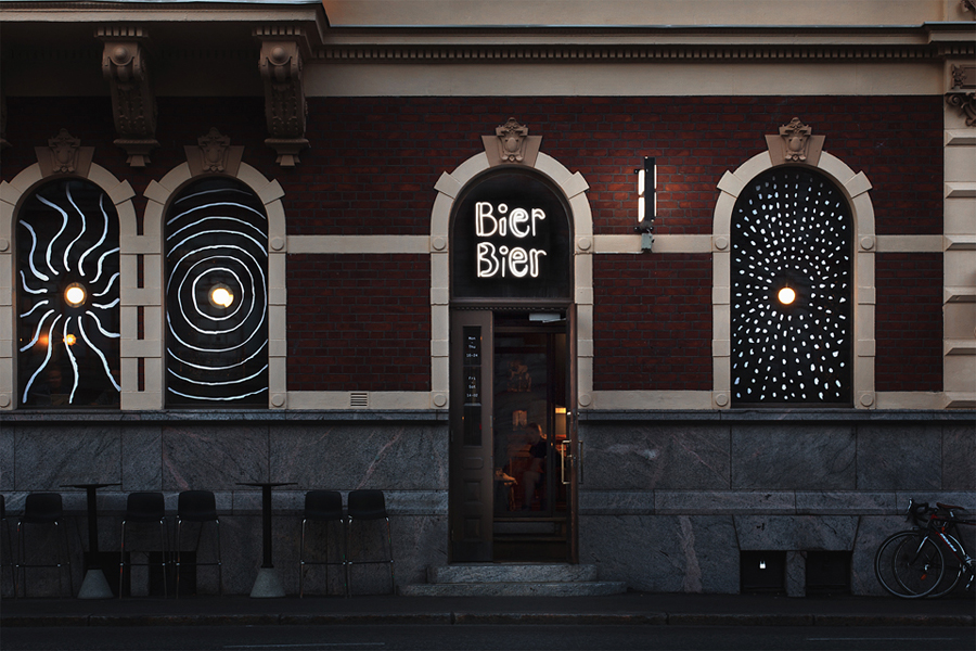 Bier Bier酒吧品牌形象塑造，vi设计优雅而有力