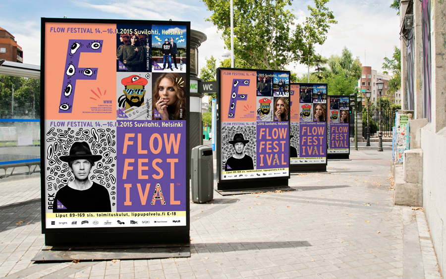 广告设计公司推荐：Flow音乐艺术节平面广告设计，vis设计