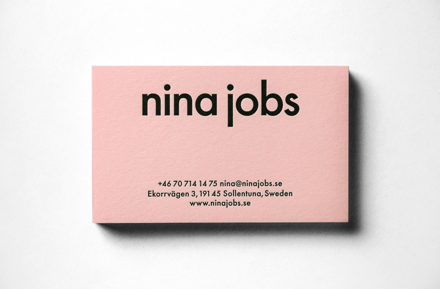 4A广告公司分享：妮娜·乔布斯公司vi设计，大胆又女性化
