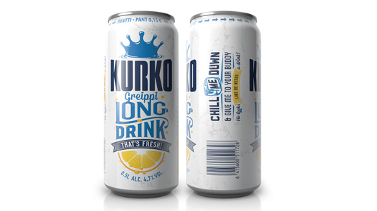 芬兰饮料品类之王Kurko品牌包装设计，让老品牌焕发新生