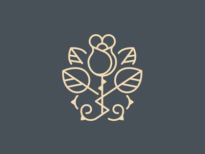 惠州标志设计公司分享：玫瑰花图形形象标志设计 