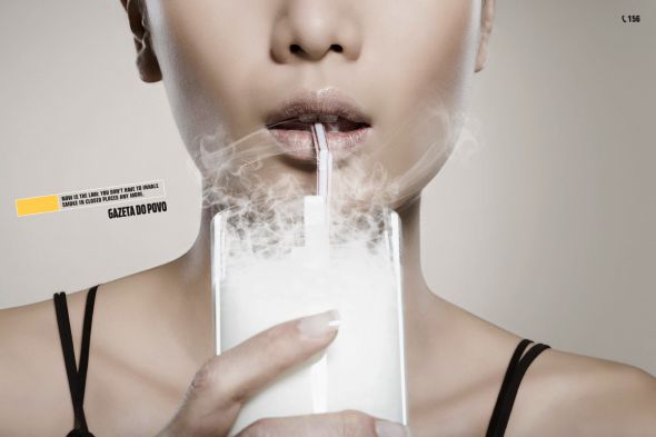 深圳广告设计公司整理：52个禁烟公益广告设计