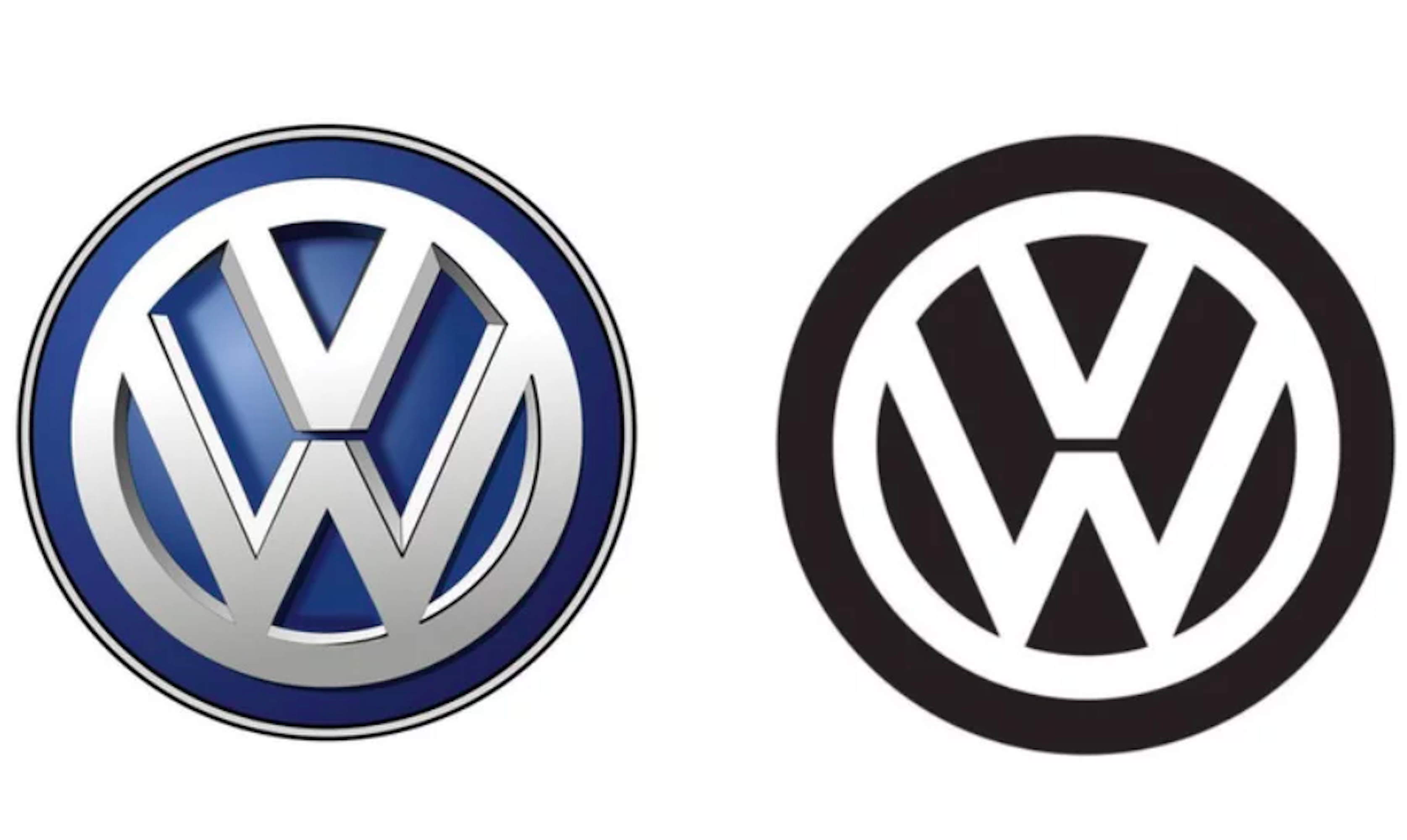 大众汽车logo设计升级改造
