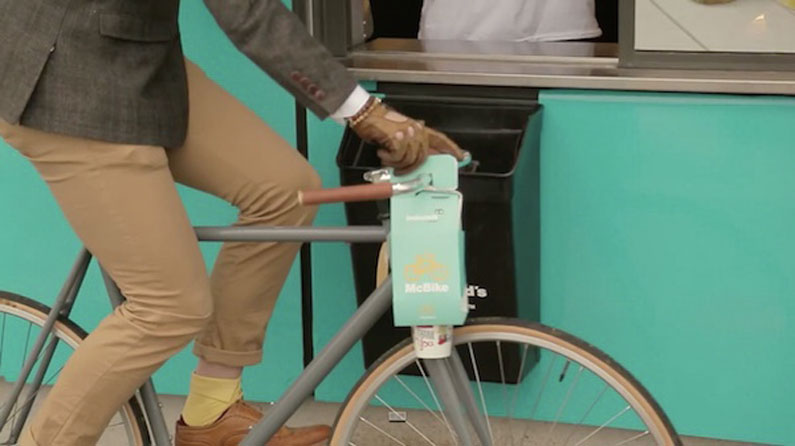 麦当劳为自行车人群推出友好方便的外卖包装设计
