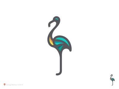 30个专业火烈鸟logo设计作品
