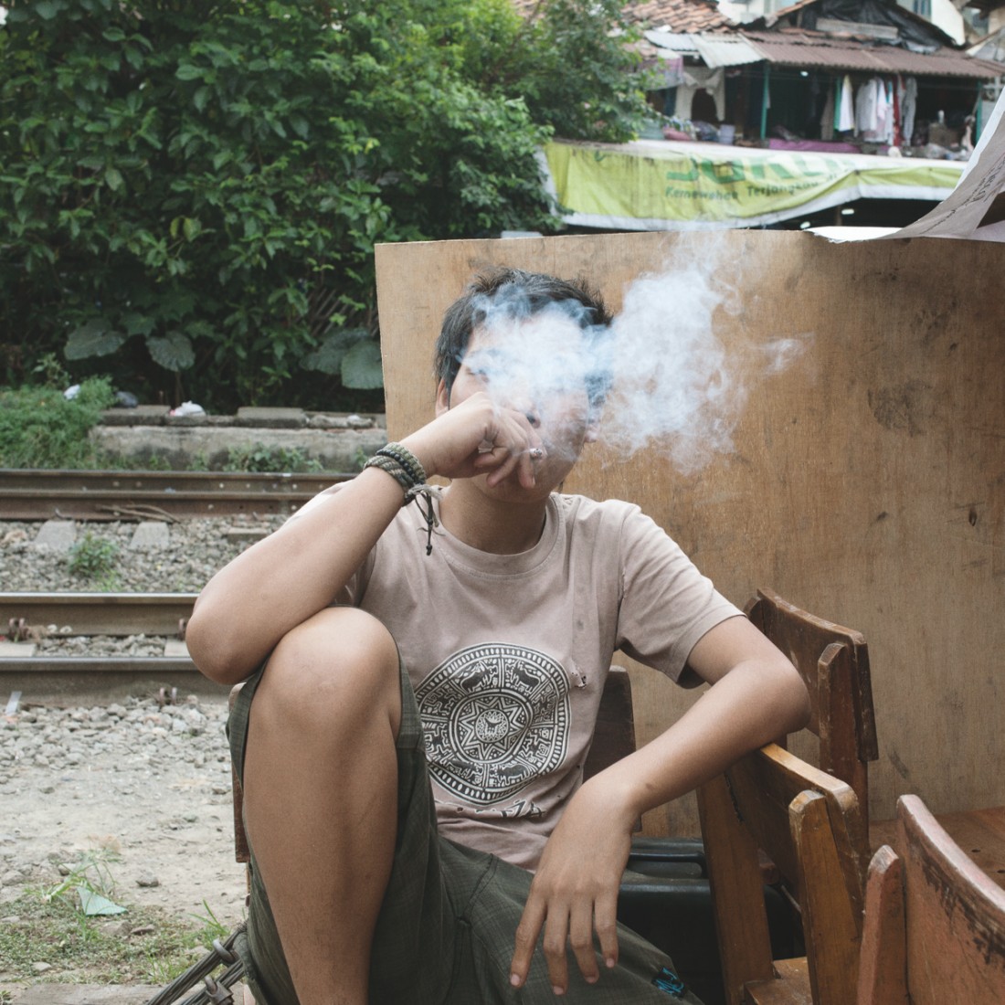 Jakarta, Indonesia An underage smoker. © Rocco Rorandelli