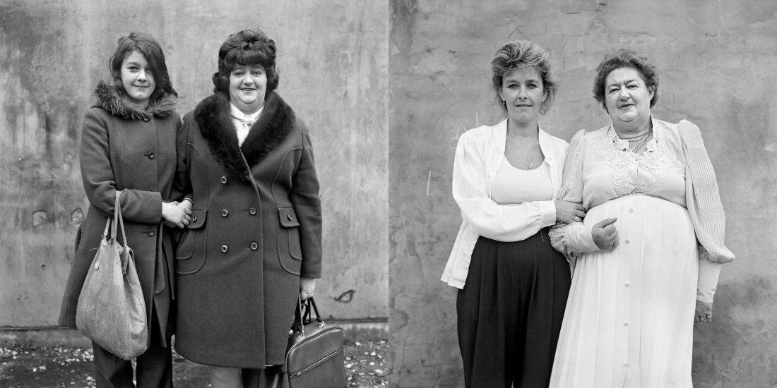 Karen Cubin and Barbara Taylor. Daughter and mother from Barrow-in-Furness. 1974 and 1995. Image credit: © Daniel Meadows. Courtesy the artist and Bodleian Libraries, University of Oxford