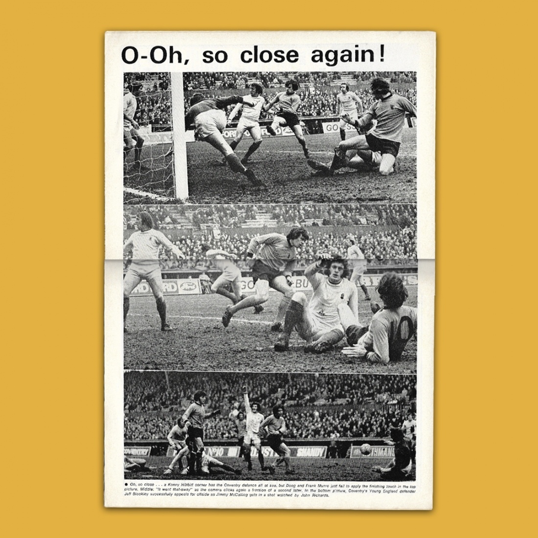 六七十年代精美足球节目广告设计，折页设计，宣传单设计