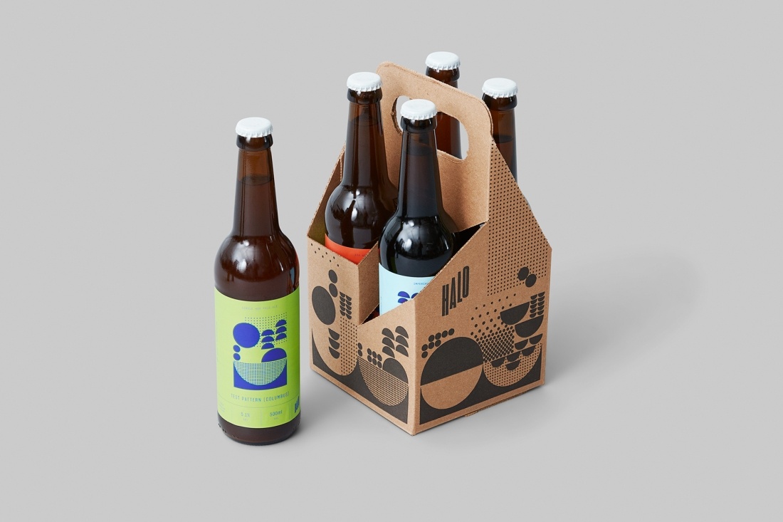 Halo啤酒vi形象设计于外包装设计，现代叛逆、充满活力