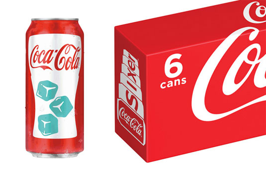 可口可乐碳酸饮料包装设计，动态显示饮料有多冰爽