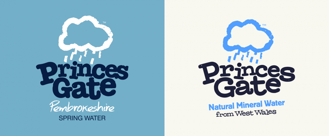 New Logo and Identity for Princes Gate Water by John & Jane