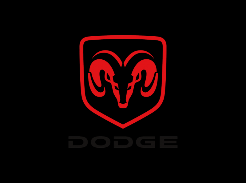 Dodge logo RAM red