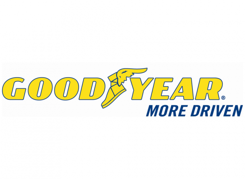 Goodyear logo and slogan More Driven