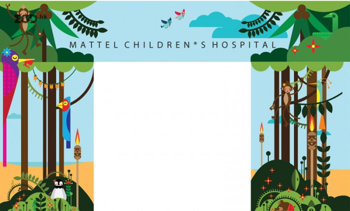 MATTEL儿童医院环境图形艺术墙纸设计 © Whatisblik