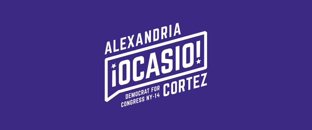  Alexandria Ocasio-Cortez活动设计的新标志和标识 