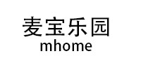 mhome麦宝乐园托育标志logo设计,品牌设计vi策划
