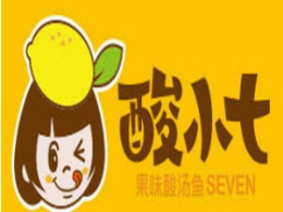 酸小七果味酸汤鱼鱼类标志logo设计,品牌设计vi策划