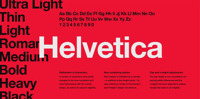 经典字体 Helvetica 时隔35年后字体