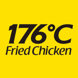 176℃炸鸡排小吃标志logo设计
